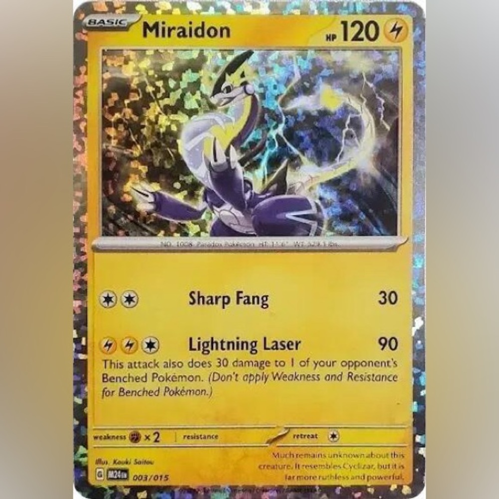 Mcdonalds Holographic Miraidon Pokémon Card 2025